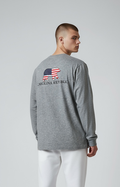 Athletic Grey Long Sleeve All-American Tee